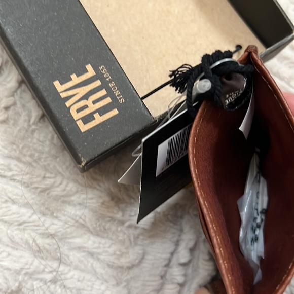 Frye leather card case wallet in cognac New - Picture 11 of 16